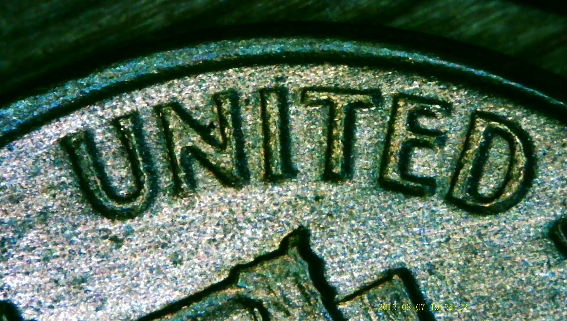 Very-Odd-Color-Penny-1964-D-Looks-Sandblasted